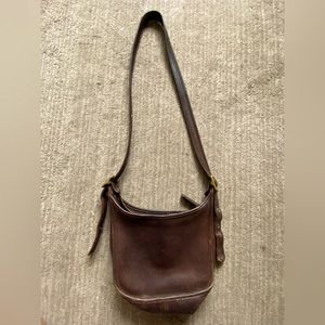 Vintage coach crossbody brown leather purse